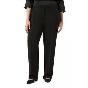 Marina Rinaldi Women's Black Rame Straight Leg Long Pants 20 NWT new business